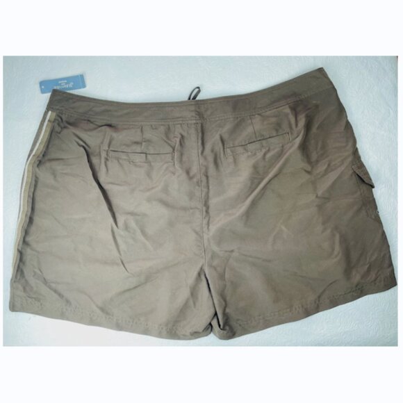 St. John's Bay Brown Board Shorts 2X NWT Plus Size Swim - Picture 2 of 4